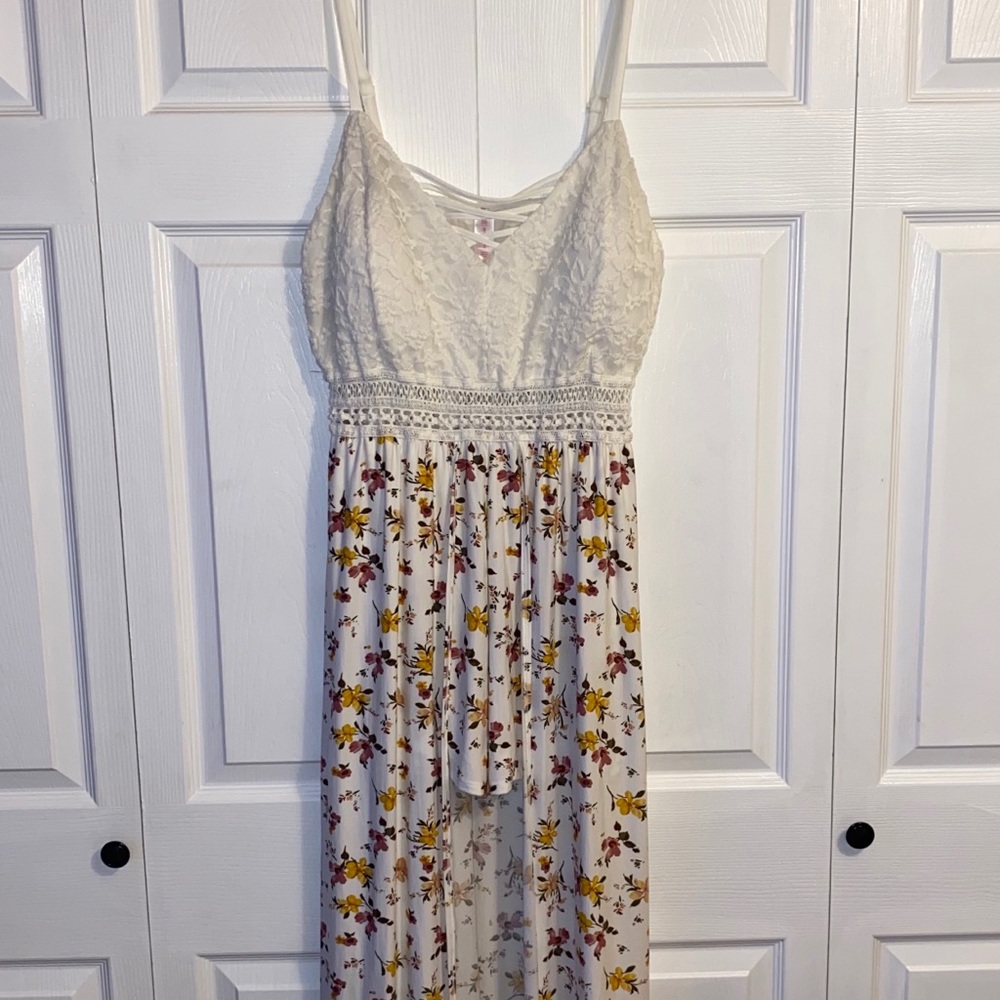 White floral romper